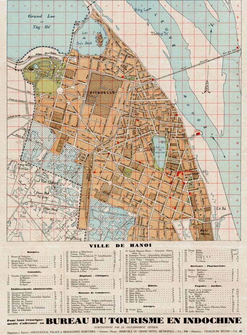 A map of Hanoi, 1925.